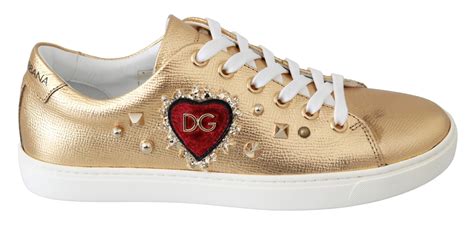 dolce gabbana gold sneakers|dolce and gabbana colorful sneakers.